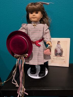 Original 1992 American Girl Samantha Doll And Accessories